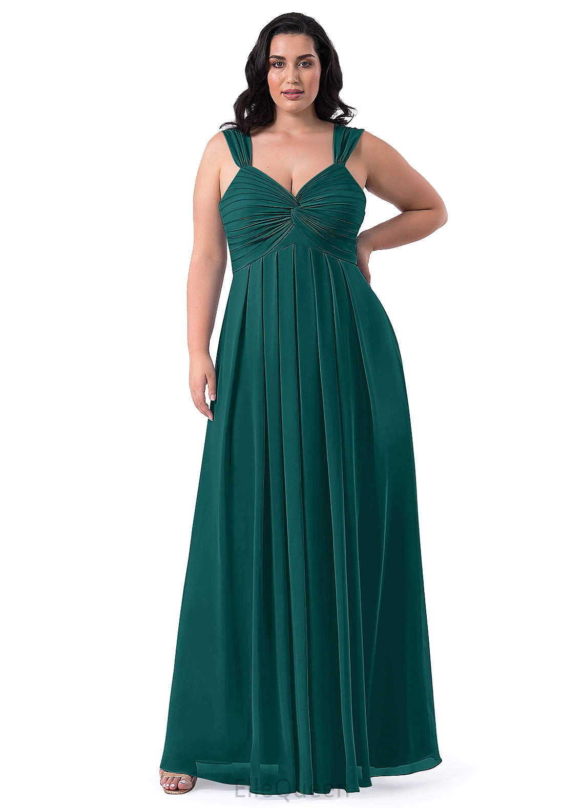Jessica A-Line/Princess Natural Waist Floor Length Sleeveless Spaghetti Staps Bridesmaid Dresses