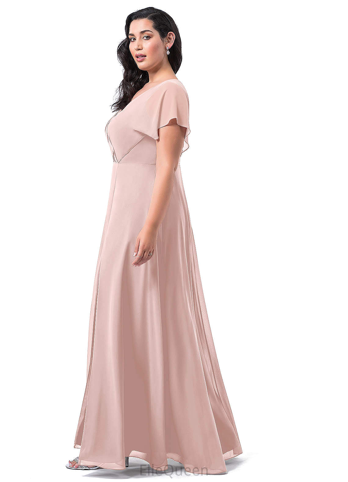 Armani Sleeveless Spaghetti Staps Tea Length A-Line/Princess Natural Waist Bridesmaid Dresses