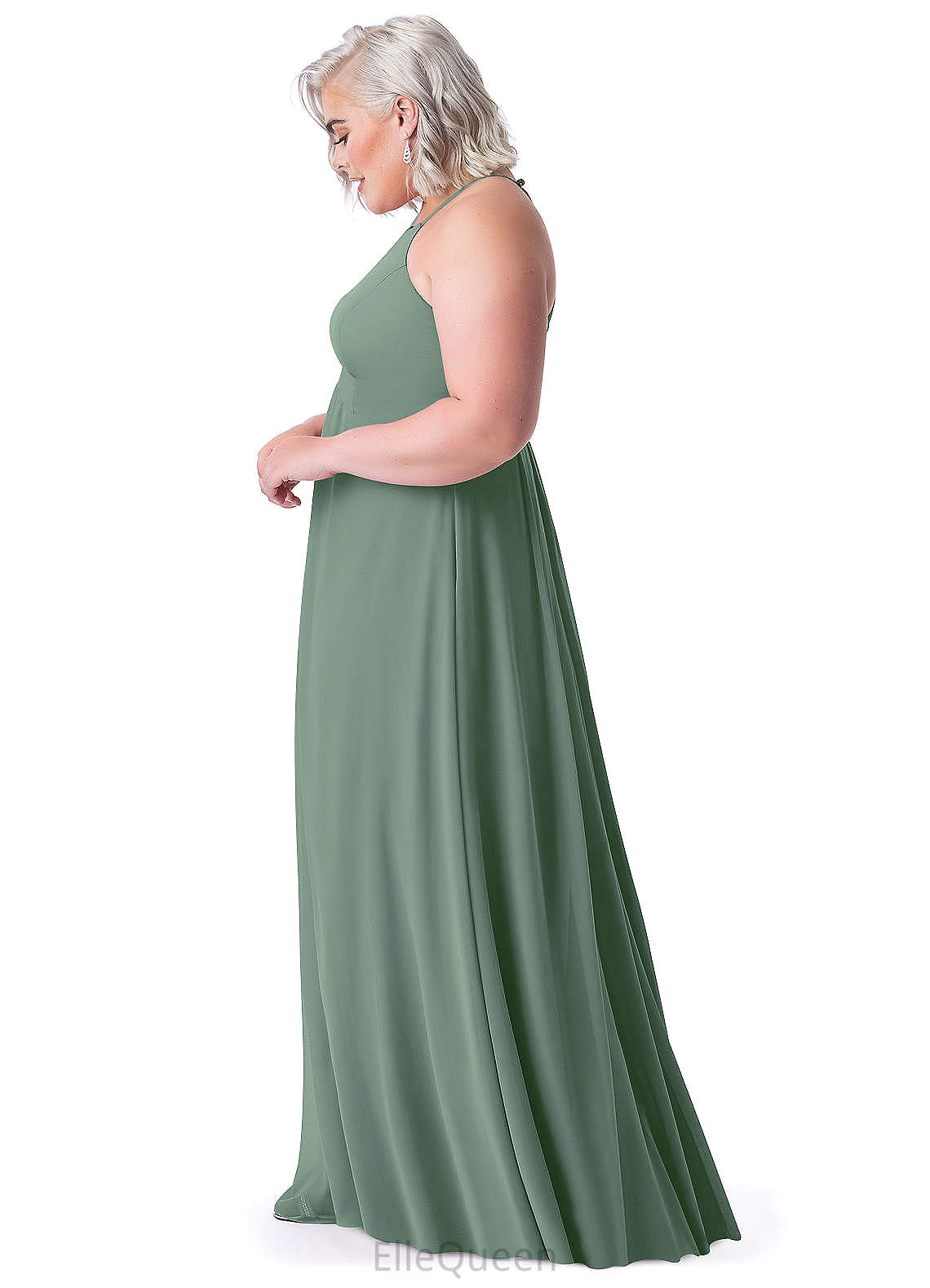 Julie Floor Length A-Line/Princess Natural Waist Spaghetti Staps Sleeveless Bridesmaid Dresses