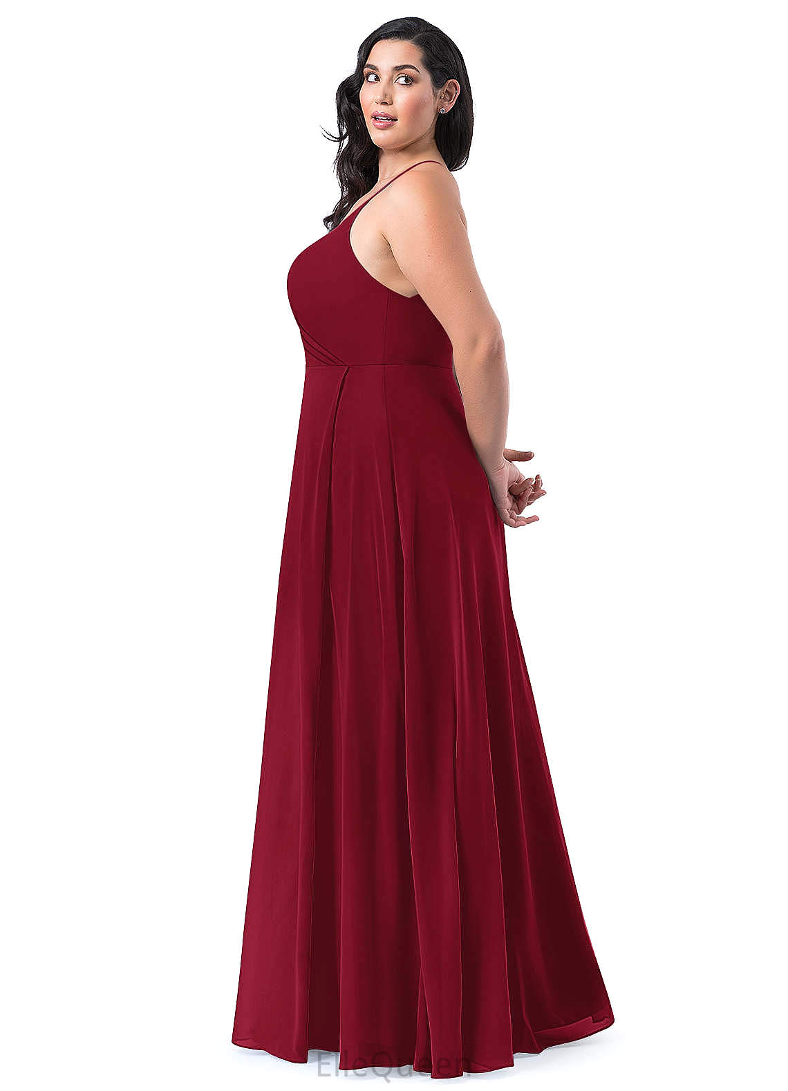 Dalia Spaghetti Staps Floor Length Natural Waist Sleeveless A-Line/Princess Bridesmaid Dresses