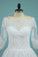 2024 Mid-Length Sleeves Baot Neck Wedding Dresses A Line With Applique