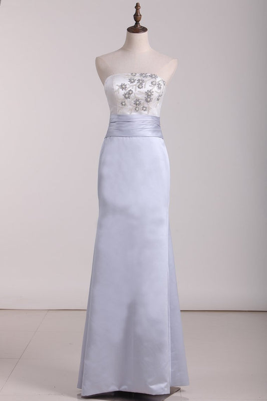 Strapless Mermaid Satin With Beads And Jacket Mother Of The Bride Dresses