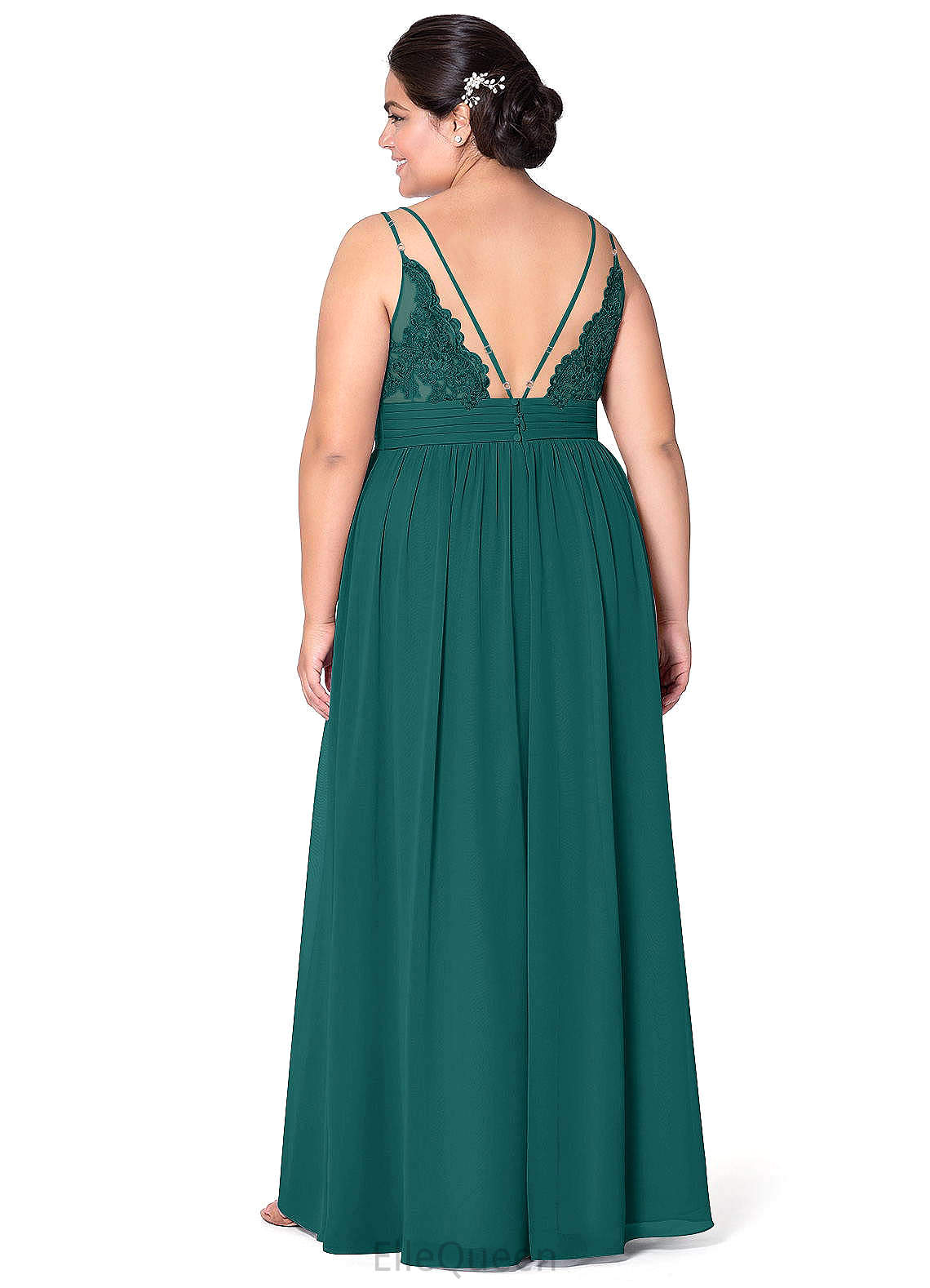Mollie Floor Length Spaghetti Staps A-Line/Princess Sleeveless Natural Waist Bridesmaid Dresses