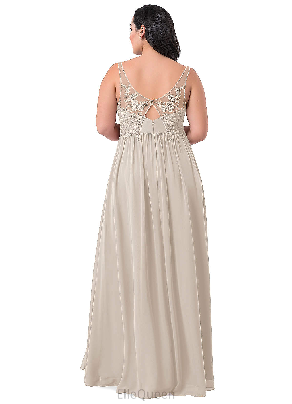 Mckayla Sleeveless Floor Length Natural Waist A-Line/Princess V-Neck Bridesmaid Dresses
