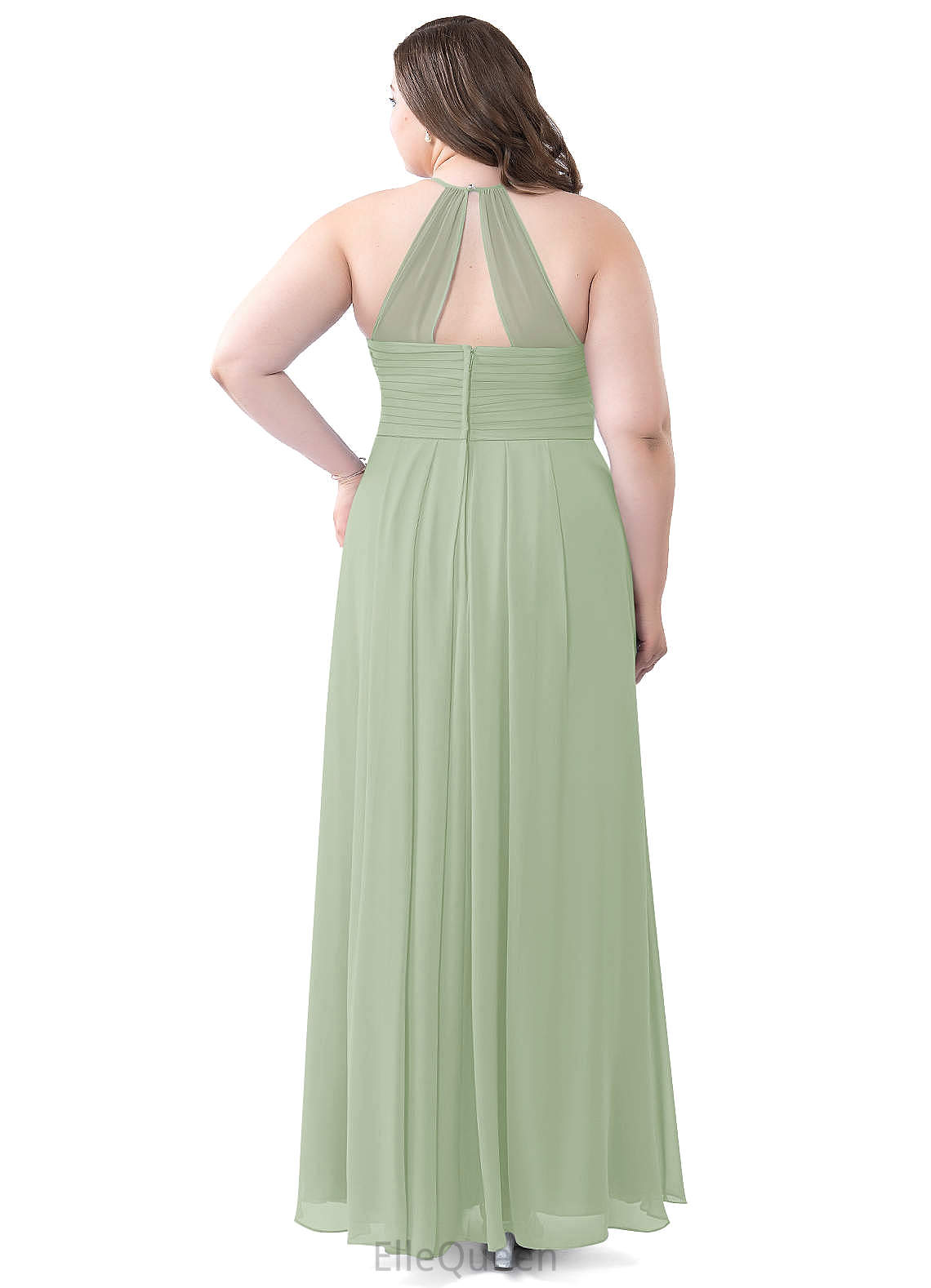 Callie Floor Length Natural Waist Straps A-Line/Princess Sleeveless Bridesmaid Dresses