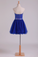 New Arrival Dark Royal Blue A Line Sweetheart Homecoming Dresses Tulle Short With Beads