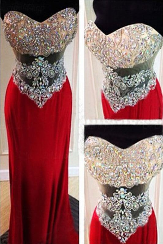 2024 Sweetheart Prom Dresses Mermaid Spandex With Beading