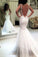 New Arrival V Neck Wedding Dresses Mermaid Tulle With Applique