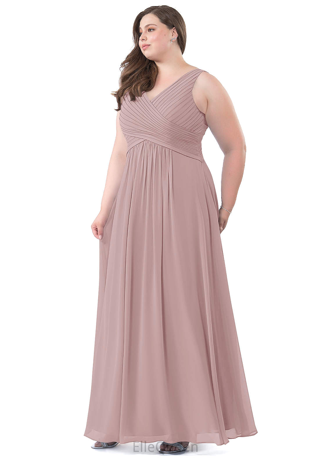 Julia Scoop Sleeveless Floor Length Natural Waist Bridesmaid Dresses