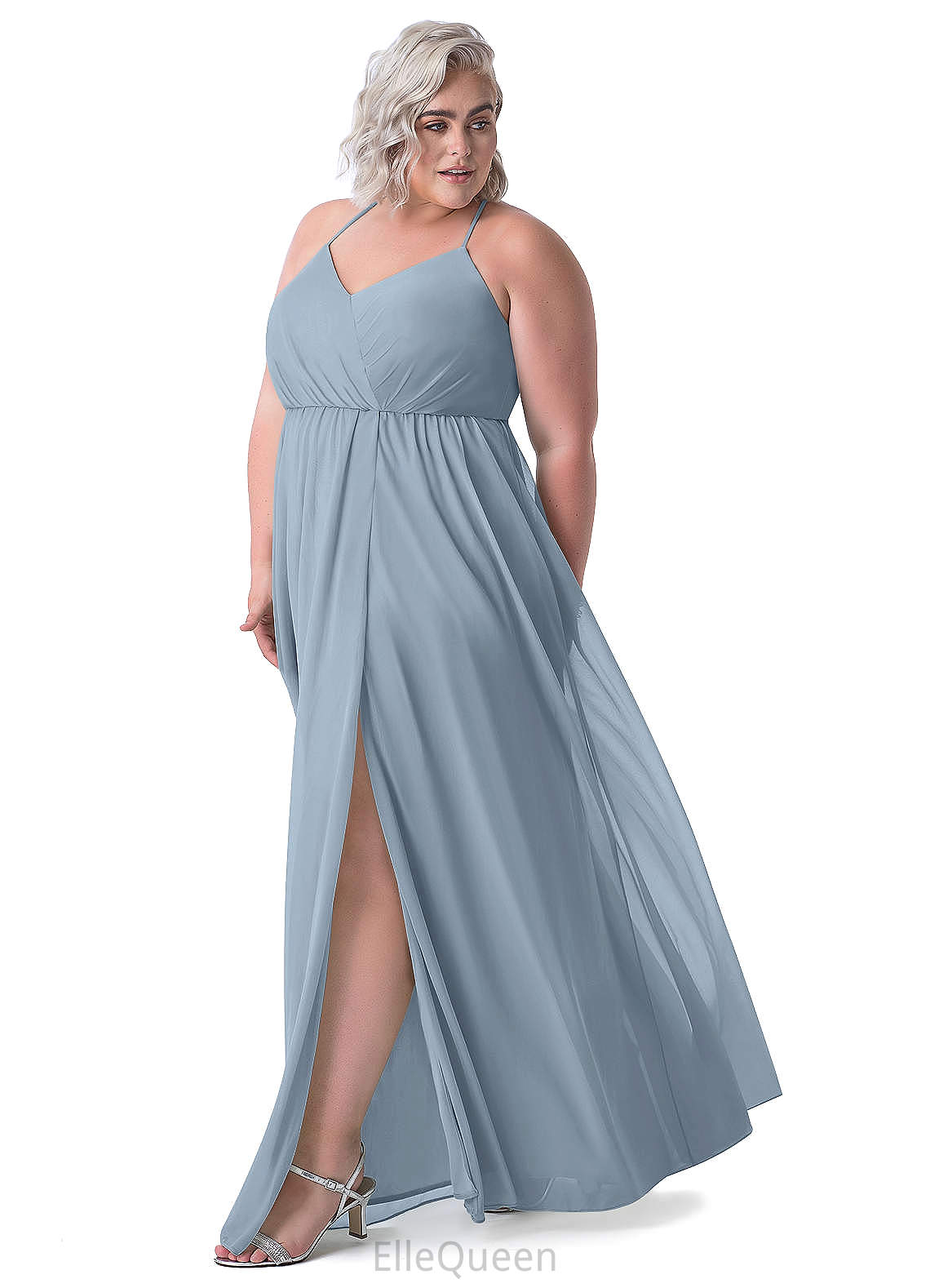 Jillian Sleeveless V-Neck A-Line/Princess Knee Length Natural Waist Bridesmaid Dresses