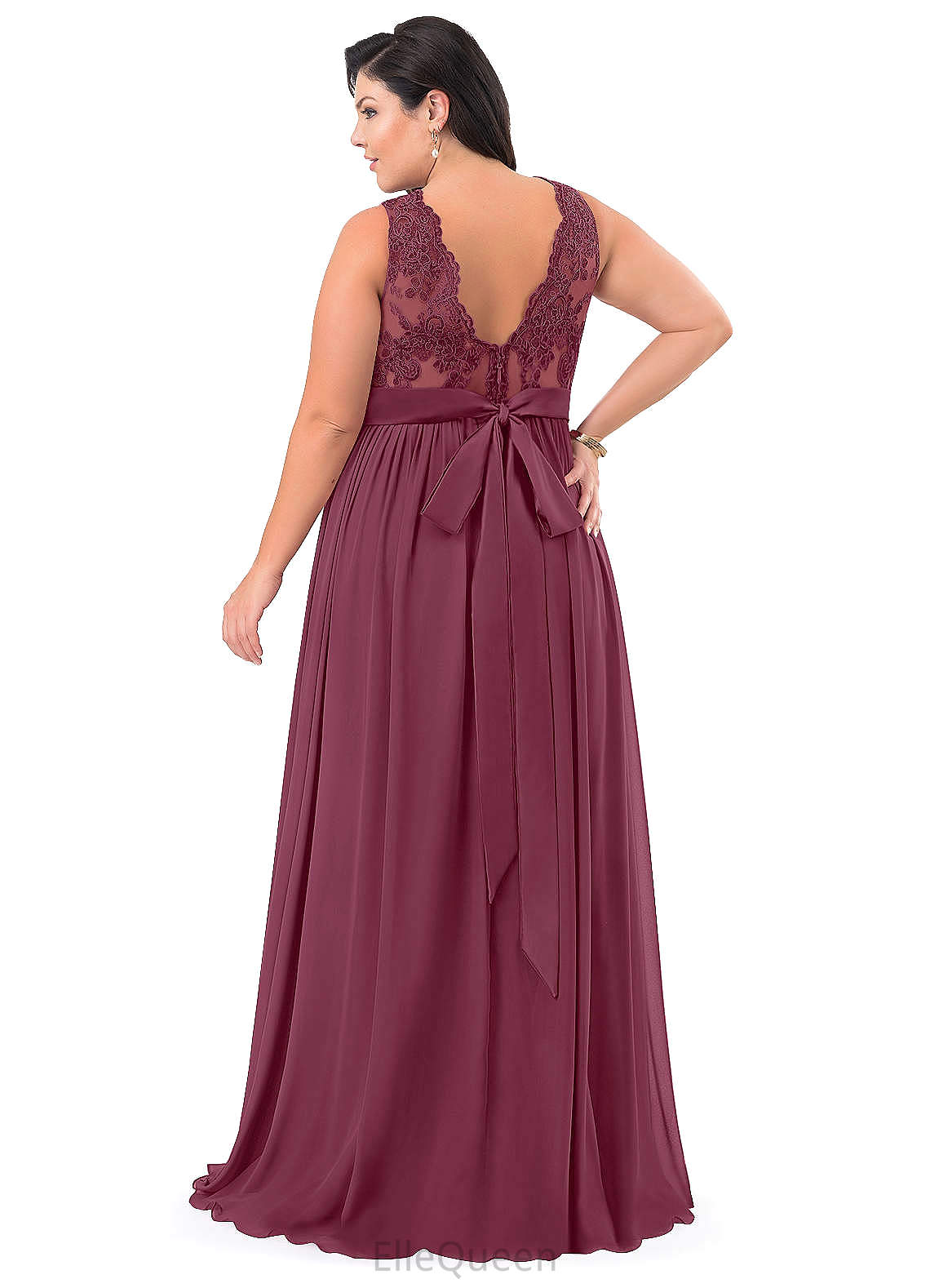 Norah Natural Waist Sleeveless Floor Length Spaghetti Staps A-Line/Princess Bridesmaid Dresses