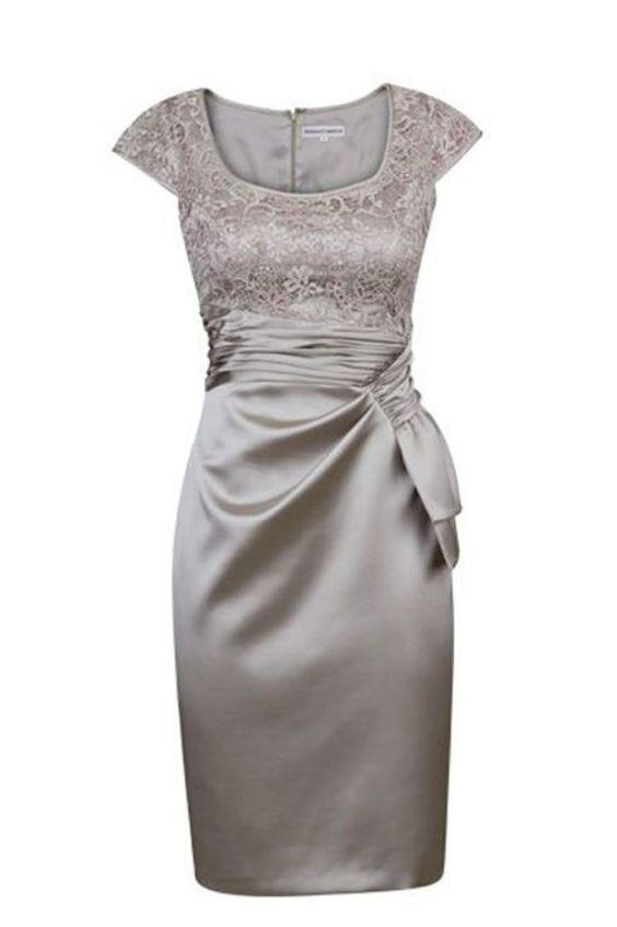 Heaven Homecoming Dresses Elegant Short Silver Cap Sleeves Mother Of The Bride Dress CD11697
