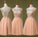 Adorable Pearl Beaded Knee Homecoming Dresses Karina Pink Length Party Dress Tulle CD13281