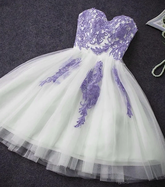 Homecoming Dresses Lace Iris Cute Simple Tulle With Applique Short Party Dress Lovely Formal Dress 2024 DG3633