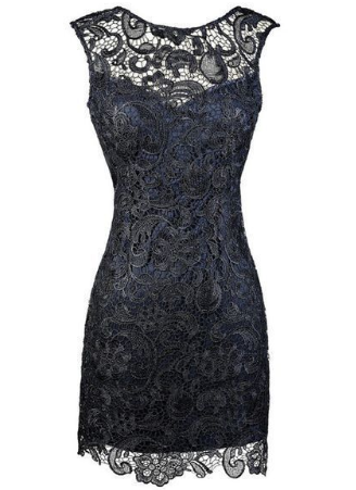 Sheath Homecoming Dresses Aubree Lace Bateau Backless Short Navy Blue Mother Of The Bride Dress CD819