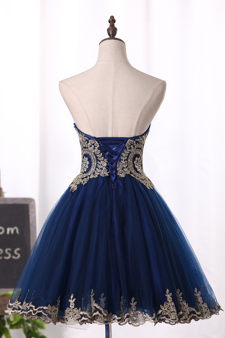 Sweetheart A Line/Princess Prom Dress With Applique Tulle