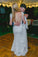 Mermaid V Neck Lace With Applique Court Train Wedding Dresses