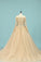 2022 Wedding Dresses V Neck Long Sleeves Tulle With Applique A Line