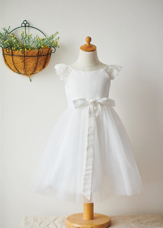 Lovely Off White Flower Girl Dress