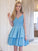 Satin A-Line/Princess Sleeveless Straps Ruffles Short/Mini Dresses