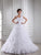 Beading Ball Gown Sweetheart Sleeveless One-shoulder Long Organza Wedding Dresses