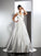 A-Line/Princess Halter Hand-Made Long Sleeveless Flower Satin Wedding Dresses