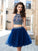 Jewel Beading Sleeveless A-Line/Princess Short/Mini Net Dresses
