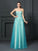 A-Line/Princess Sweetheart Sleeveless Elastic Applique Long Woven Satin Dresses