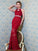 Jewel Sleeveless Sheath/Column Beading Floor-Length Lace Dresses