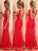 Trumpet/Mermaid Lace V-neck Applique Sleeveless Backless Floor-length Dress