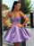 Satin Ruffles Sleeveless A-Line/Princess Square Short/Mini Homecoming Dresses