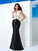 Paillette Scoop Sheath/Column Sleeveless Long Lace Dresses