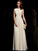 Sleeveless Beading A-Line/Princess Jewel Long Chiffon Dresses