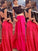 Satin Bateau A-Line/Princess Sleeveless Floor-Length Lace Two Piece Dresses