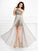 A-Line/Princess Sleeveless One-Shoulder Sequin Long Chiffon Dresses
