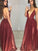Sleeveless Chiffon A-Line/Princess Spaghetti Straps Floor-Length Ruched Dresses