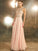 Chiffon A-Line/Princess Scoop Sleeveless Crystal Floor-length Dresses