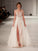 A-line/Princess Sleeveless Sleeves Short Scoop Floor-length Organza Prom Dresses