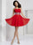 Sweetheart Sleeveless Short Rhinestone A-Line/Princess Chiffon Homecoming Dresses