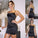 Sheath/Column Spaghetti Sleeveless Ruched Satin Straps Short/Mini Homecoming Dresses