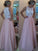 A-Line/Princess Sleeveless Floor-Length Scoop Applique Organza Dresses