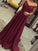 Off-the-Shoulder Sleeveless Train A-Line/Princess Sweep/Brush Ruched Satin Dresses