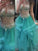 Jewel Beading Gown Sleeveless Ball Floor-Length Organza Dresses