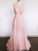 A-Line/Princess Tulle Scoop Sweep/Brush Train Sleeveless Applique Dresses