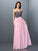 Sleeveless Sweetheart A-Line/Princess Lace Long Chiffon Dresses