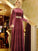 Floor-Length Sleeves Scoop Ruffles Long A-Line/Princess Velvet Muslim Dresses