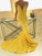 Sleeveless Sweep/Brush Trumpet/Mermaid Train Spaghetti Ruffles Straps Stretch Crepe Dresses