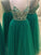 Spaghetti Sleeveless Straps A-Line/Princess Tulle Floor-Length Beading Dresses