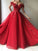 Sleeveless A-Line/Princess Tulle Off-the-Shoulder Applique Floor-Length Dresses
