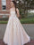 A-Line/Princess Floor-Length Strapless Sleeveless Applique Tulle Dresses